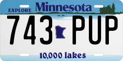 MN license plate 743PUP