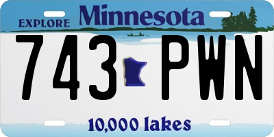 MN license plate 743PWN