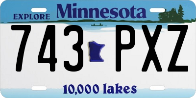 MN license plate 743PXZ