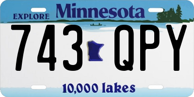 MN license plate 743QPY