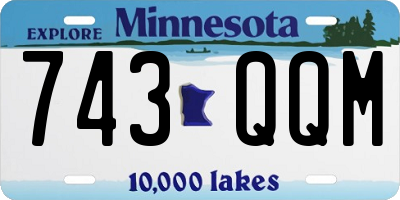 MN license plate 743QQM