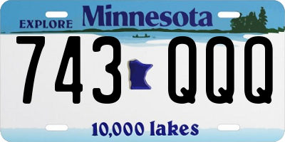 MN license plate 743QQQ
