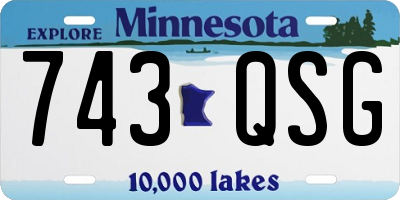 MN license plate 743QSG