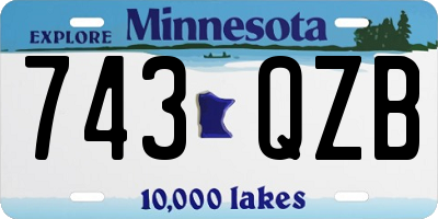 MN license plate 743QZB