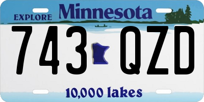 MN license plate 743QZD
