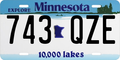 MN license plate 743QZE