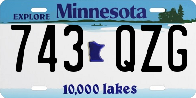 MN license plate 743QZG