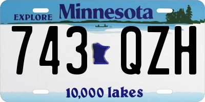 MN license plate 743QZH