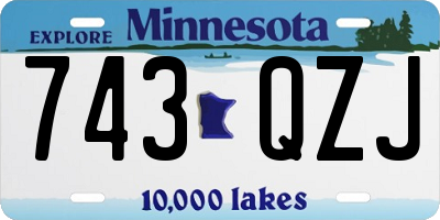 MN license plate 743QZJ