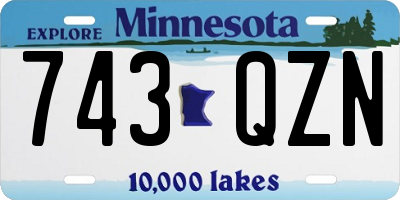 MN license plate 743QZN