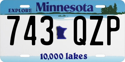 MN license plate 743QZP