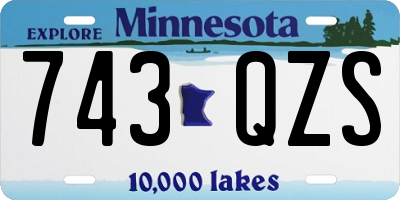 MN license plate 743QZS