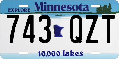 MN license plate 743QZT