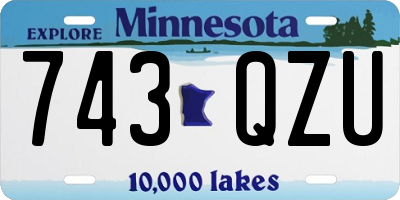 MN license plate 743QZU