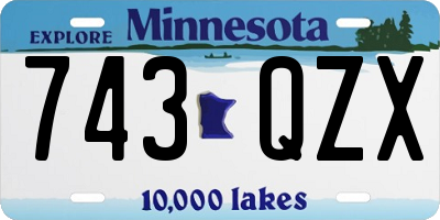MN license plate 743QZX