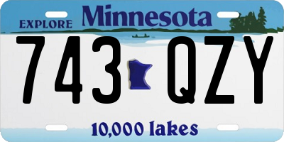 MN license plate 743QZY