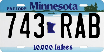 MN license plate 743RAB