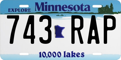 MN license plate 743RAP