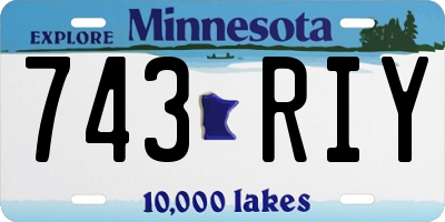 MN license plate 743RIY