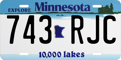 MN license plate 743RJC