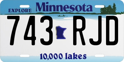 MN license plate 743RJD