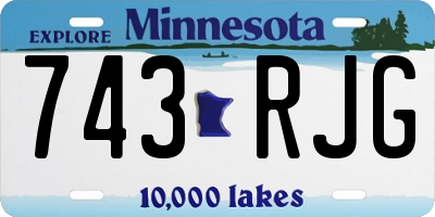 MN license plate 743RJG