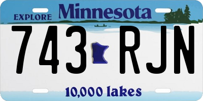 MN license plate 743RJN
