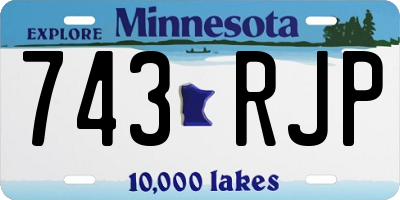 MN license plate 743RJP