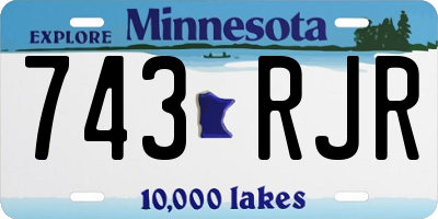 MN license plate 743RJR