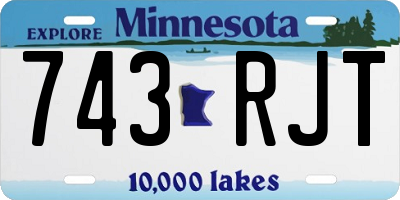 MN license plate 743RJT