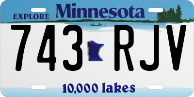 MN license plate 743RJV
