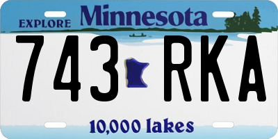 MN license plate 743RKA