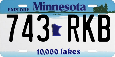 MN license plate 743RKB