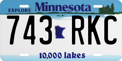 MN license plate 743RKC
