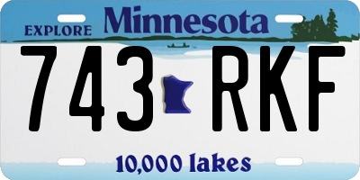MN license plate 743RKF