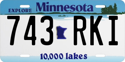 MN license plate 743RKI