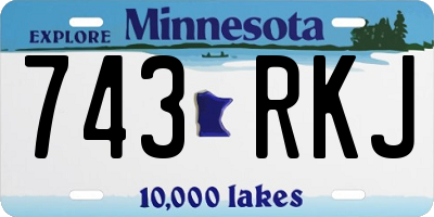 MN license plate 743RKJ
