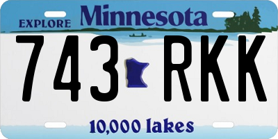 MN license plate 743RKK