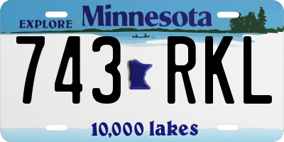 MN license plate 743RKL