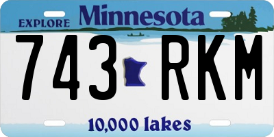 MN license plate 743RKM