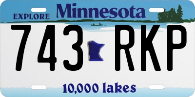 MN license plate 743RKP