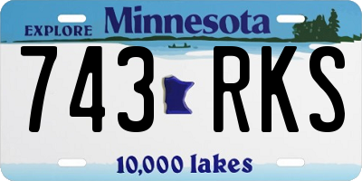 MN license plate 743RKS
