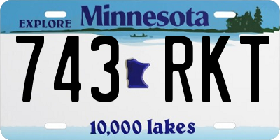 MN license plate 743RKT