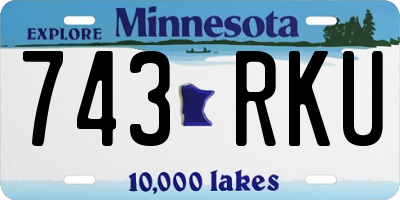 MN license plate 743RKU