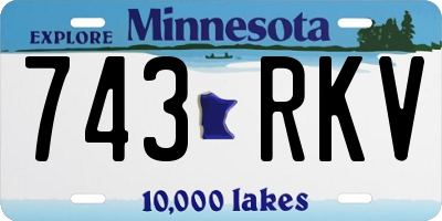 MN license plate 743RKV