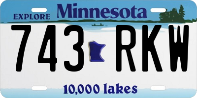 MN license plate 743RKW