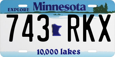 MN license plate 743RKX