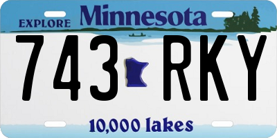 MN license plate 743RKY
