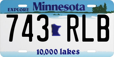 MN license plate 743RLB