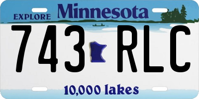 MN license plate 743RLC